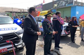 General PNP Edinson Hernández participó de inauguración de cámaras.