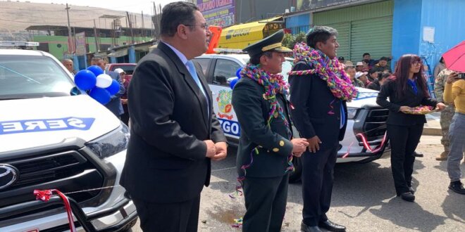 General PNP Edinson Hernández participó de inauguración de cámaras.