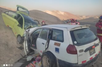 Accidente de tránsito en el Kilómetro 14.5 de la vía Cerro Verde.