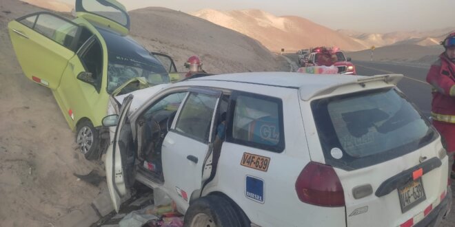 Accidente de tránsito en el Kilómetro 14.5 de la vía Cerro Verde.