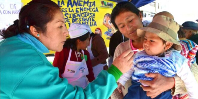 Niños de Melgar y Sandia entre los más anémicos