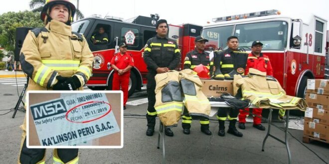 Bomberos recibieron equipos de protección.