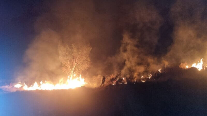 Infierno en Huerta Huaraya por incendio