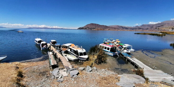 Lago Titicaca ya bajó 59 centímetros más