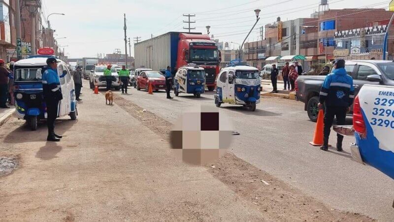 Mujer perdió la vida tras ser atropellada por un mototaxista que se dio a la fuga.