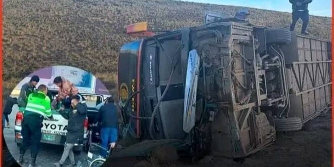 Ómnibus de transporte Wayra se despista en la carretera Puno - Arequipa, dejando varios heridos