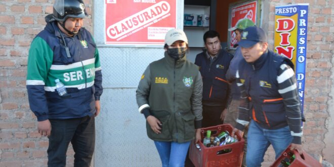 San Miguel intensifica operativos: clausuran cantinas disfrazadas de tiendas