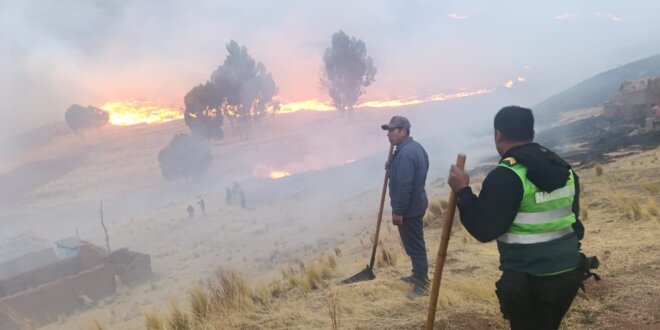 Fuego arrasa con 400 hectáreas de pastizales