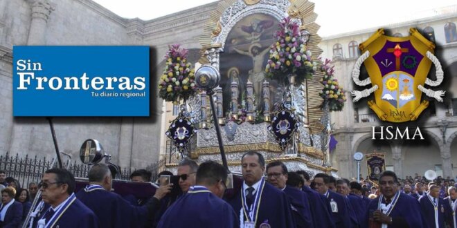 Sin Fronteras en alianza con la Hermandad del Señor de los Milagros.