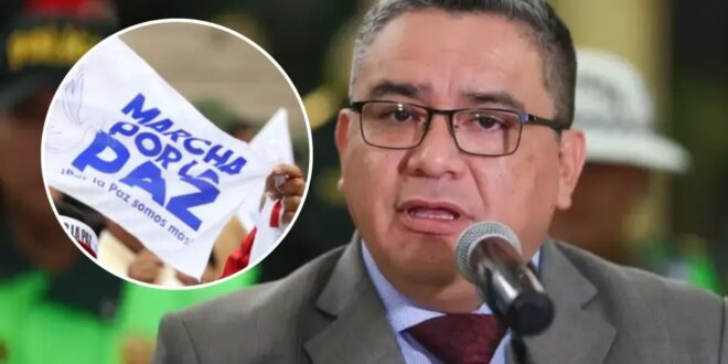 Ministro del Interior anuncia 'marcha por la paz' para "luchar contra la delincuencia"