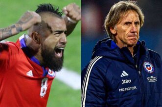 Arturo Vidal y Ricardo Gareca.