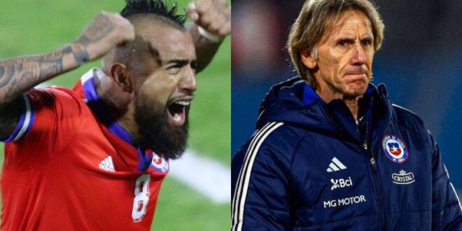 Arturo Vidal y Ricardo Gareca.