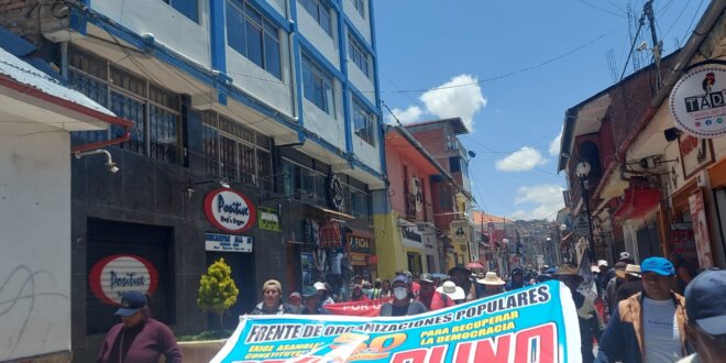 Puno: Paro contundente contra el Gobierno central por su ineficacia ante la criminalidad