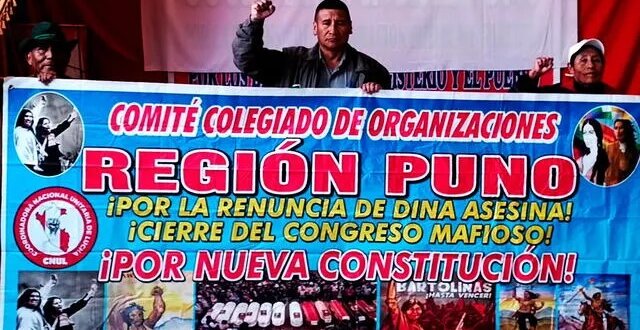 Gremios de Puno se suman al paro nacional en rechazo a Dina Boluarte durante la cumbre del APEC