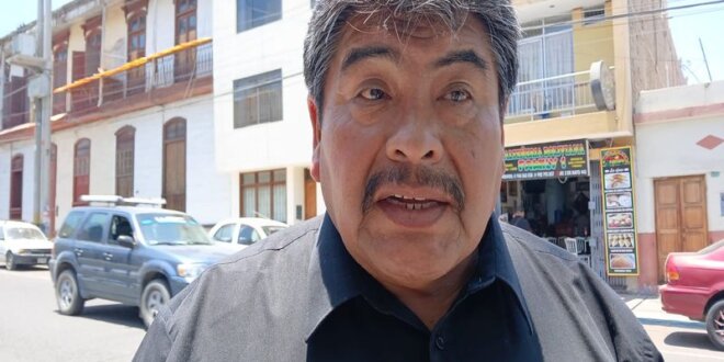 Fausto Laqui, dirigente de la Federación de Taxistas de Tacna.