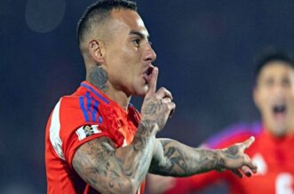 Eduardo Vargas abrió el marcador al primer minuto. Foto: AFP.