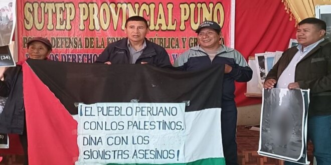 Se solidarizaron con el pueblo palestino.