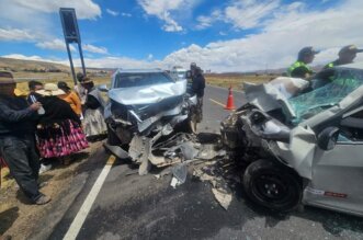 ACCIDENTE DE TRANSITO EN LA VIA POMATA A DESAGUADERO