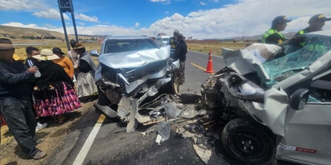 ACCIDENTE DE TRANSITO EN LA VIA POMATA A DESAGUADERO