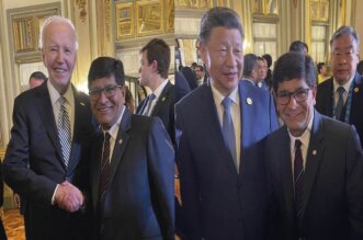 Rohel Sánchez con el presidente de EE. UU. y China.