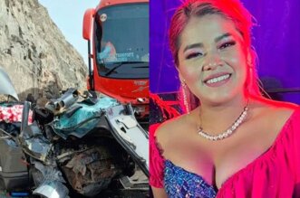 La cantante folclórica Esther Sedano y su orquesta ‘Media Naranja’ sufrieron un grave accidente.