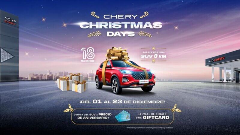 ¡Celebra la Navidad con Chery y gana un vehículo nuevo!