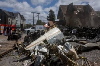 Restos de la avioneta tras accidente que dejó diez víctimas en Gramado.