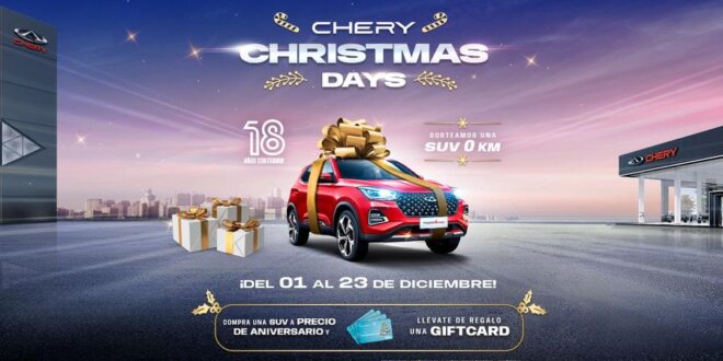 ¡Celebra la Navidad con Chery y gana un vehículo nuevo!