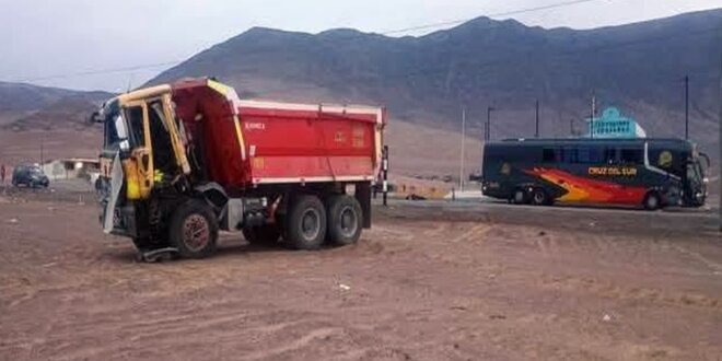 Accidente de transito en la Panamericana Sur.