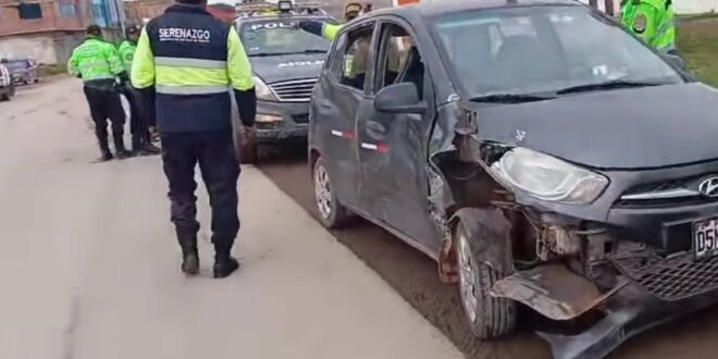 Aparatoso accidente en Huancane dejo heridos