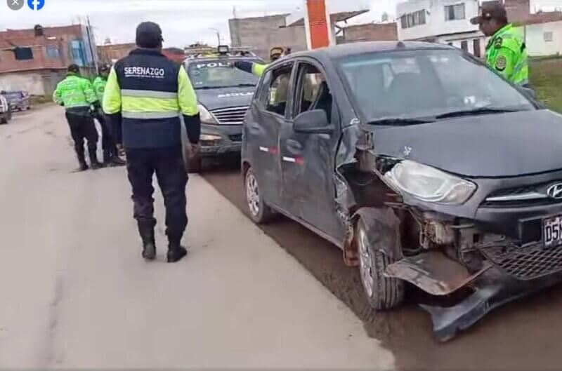 Aparatoso accidente en Huancane dejo heridos