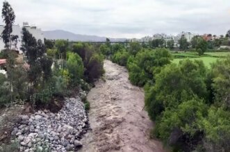 Caudal del río Chili en Arequipa se incrementa a 120 m3/s.