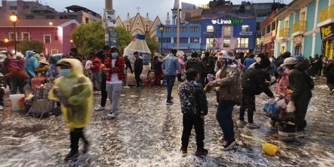 Juegos de carnavales se desbordan en horas de la tarde.