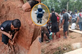 Un bebé de un año y medio cayó a un pozo.