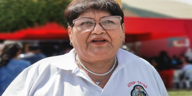 Rosana Reinoso, secretaria regional del Sutep en Tacna.