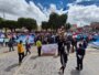 Protestaron al frente de la Municipalidad de San Román.