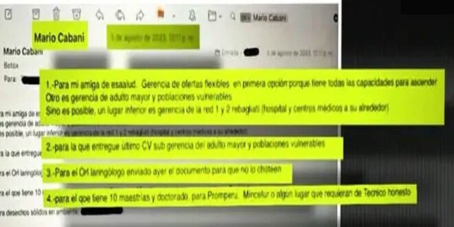 Cirugía de Dina Boluarte.