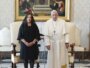 Dina Boluarte y Papa Francisco.