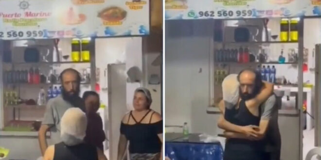 Madre rescata a su hijo.