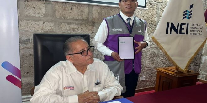 INEI y municipalidades distritales de Arequipa firman convenio de cooperación.