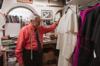 Raniero Mancinelli, un sastre italiano.