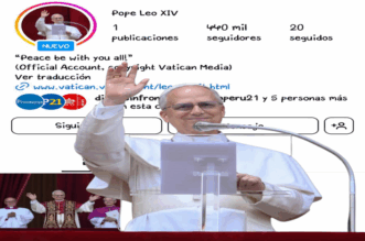 León XIV, con su decisión de continuar en las redes sociales a través de estos perfiles oficiales, prosigue una práctica inaugurada por Benedicto XVI. | Fuente: EFE