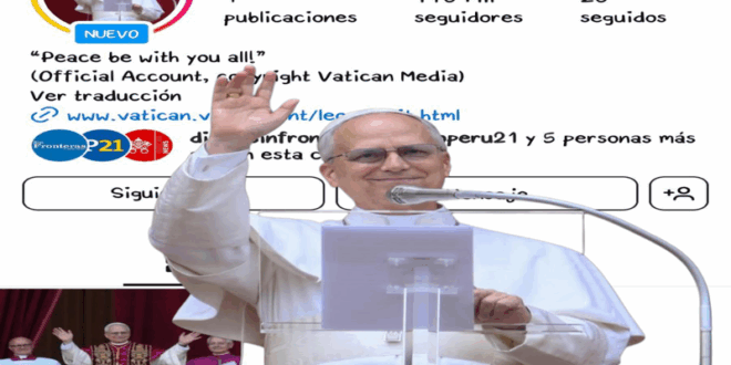 León XIV, con su decisión de continuar en las redes sociales a través de estos perfiles oficiales, prosigue una práctica inaugurada por Benedicto XVI. | Fuente: EFE