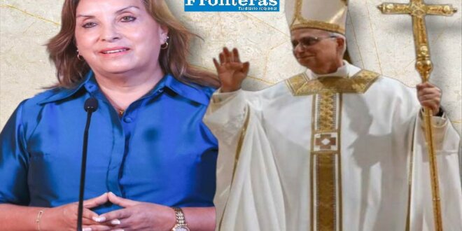 Dina Boluarte y el Papa Leon XIV.