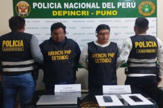 Ambos fueron encontrados con la laptop robada.