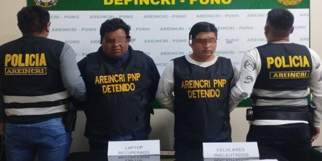 Ambos fueron encontrados con la laptop robada.