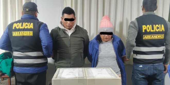 La dogra iba en unas maletas.