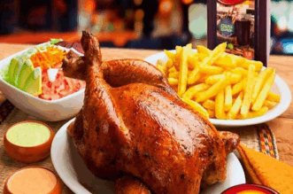 1 pollo a la brasa