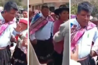 pobladores humillan al alcalde de cusco y lo obligan a vestir de mujer 800x419 1