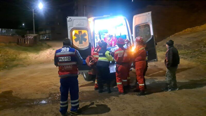 aparatosa caida del tercer piso deja una pesona 1